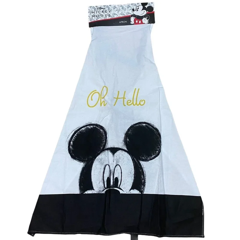 Disney Apron Adult Mickey Mouse Kitchen Tie Ears Holiday Oh Hello Peek‎ A Boo